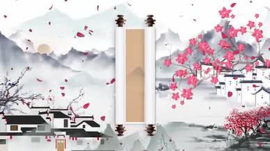 国潮鎏金中国风古诗词朗诵背景视频的预览图